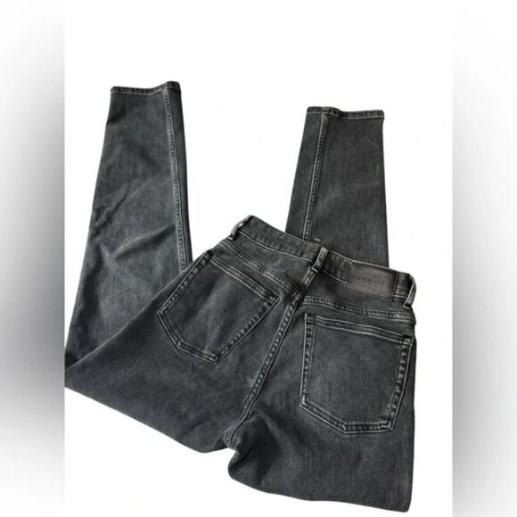 EVERLANE - Curvy Cheeky Straight Skinny Jeans Black Gray Wash Size 23 - Picture 4 of 9